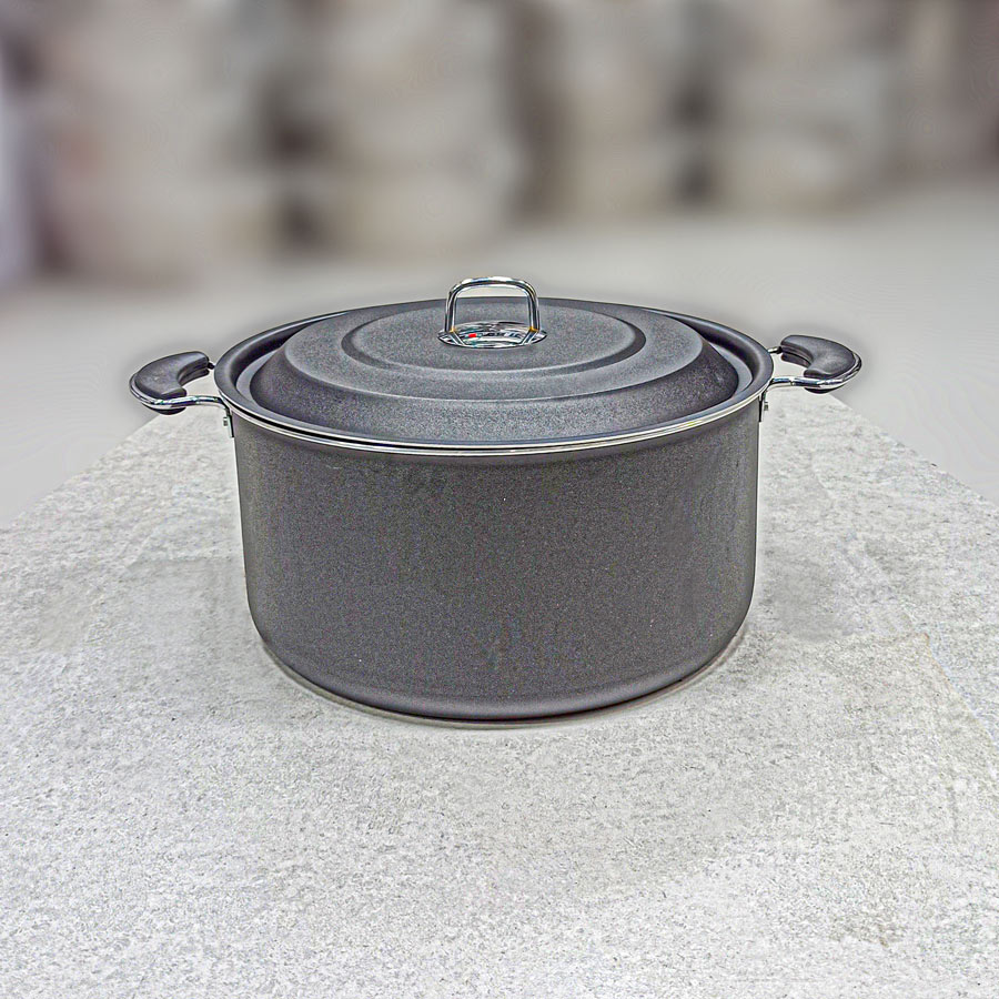 قابلمه سایز40 درب پیرکس گرانیت مشکی طوسی کششی تکنو