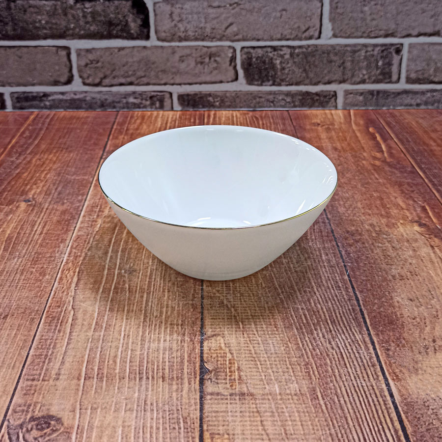 کاسه آبگوشت 770 سفید لب طلا طرح O پارس اپال