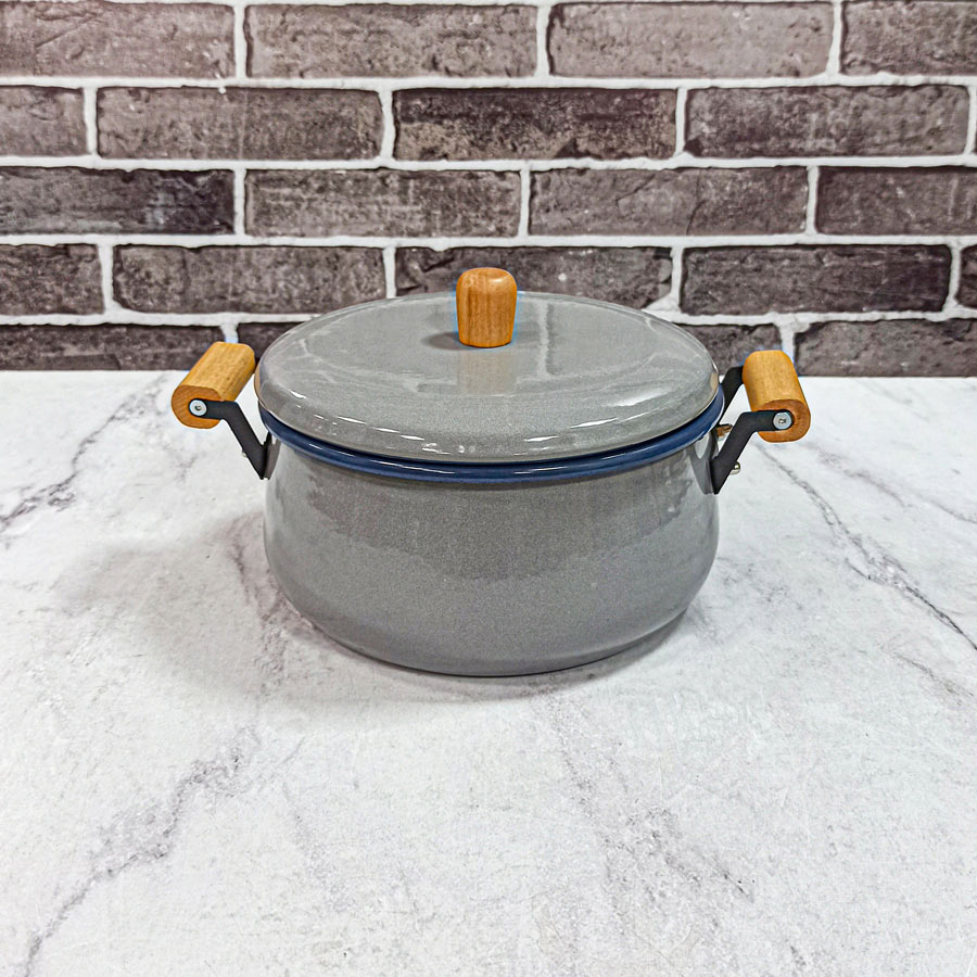 قابلمه لعابی درب فلز سایز 24 طوسی دونا 