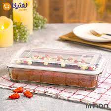 ظرف شیشه ای مستطیل دربدار 1/4لیتر کد2050 لیمون