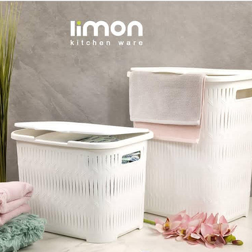 سبد رخت دربدار بلند بامبو کد1510 لیمون