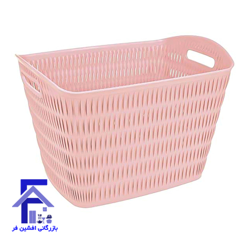 سبد رخت مستطیل بامبو الوان کد1394 لیمون