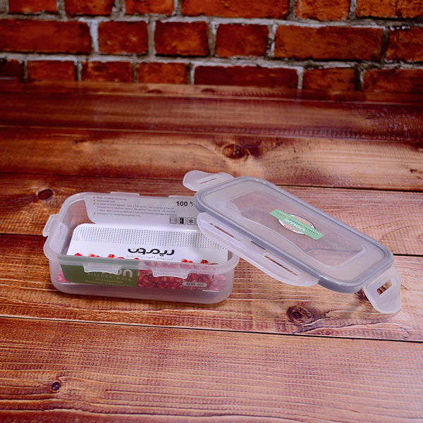 ظرف فریزری مستطیل 400میلی لیتر کد802 لیمون