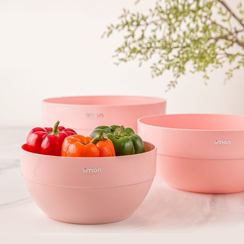 ست کاسه گرد 3سایز ساده کد1146 لیمون