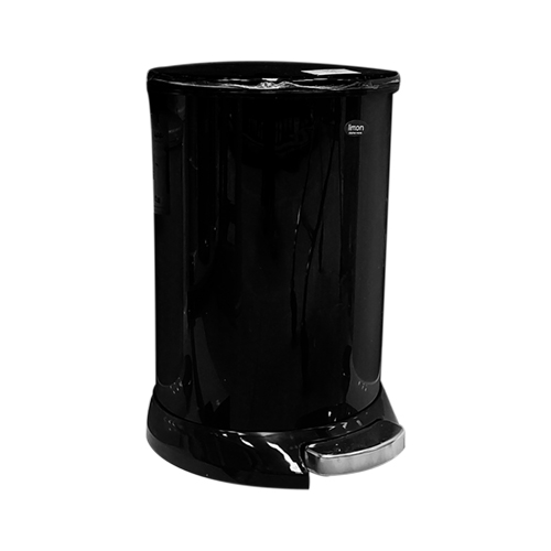 سطل گرد 20لیتری بزرگ کد1166 مشکی-کروم لیمون