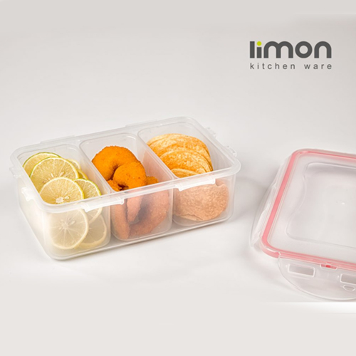 ظرف فریزری مستطیل 3خانه کد774 لیمون