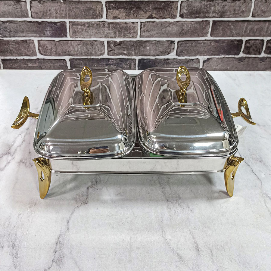 سوفله مستطیل دوقلو دسته فلیم یراق طلایی کد13687 لیماک 