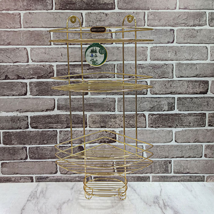 کنجی حمام سه طبقه صابوندار طلا T201 ایده سازان