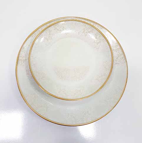 سرویس 30پارچه هرمس گلارا طلایی 917 چینی پردیس 