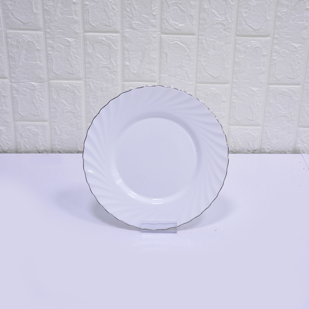 بشقاب میوه 195 سفید لب پلاتین پارس اپال