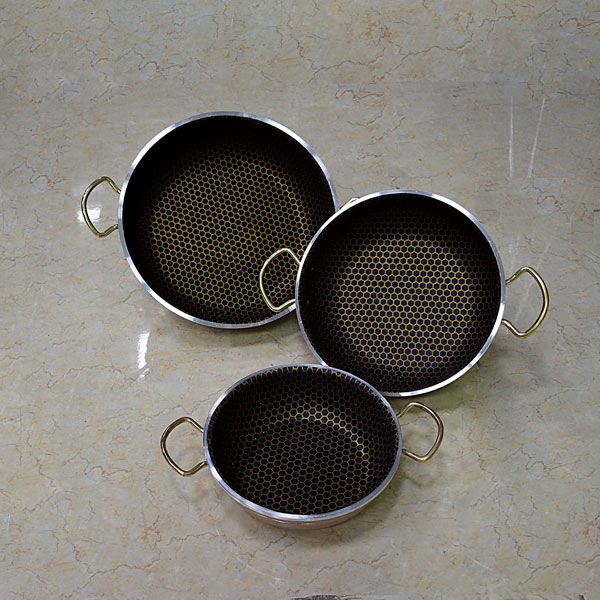 سه تابه دو دسته زنبوری مشکی دسته پلاستیکی سون