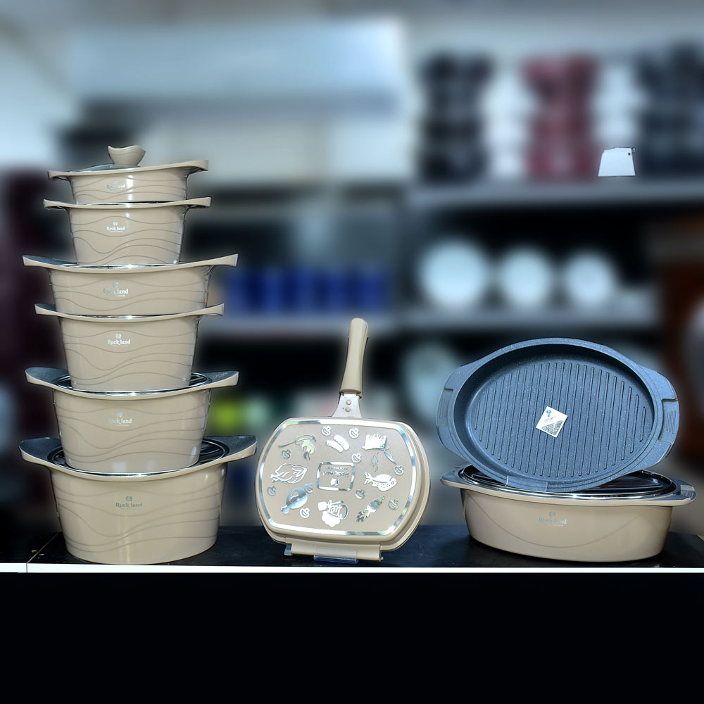 سرویس قابلمه 17پارچه کره ای نسکافه ای راکلند