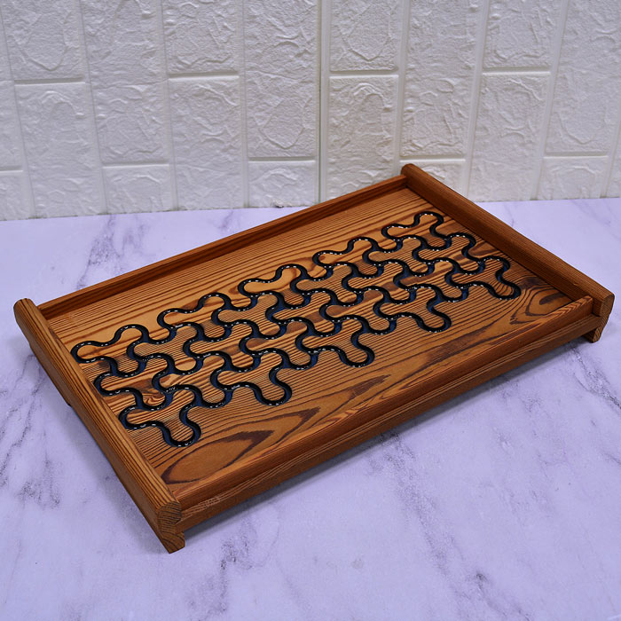 سینی بزرگ چوب و رزین Keyno