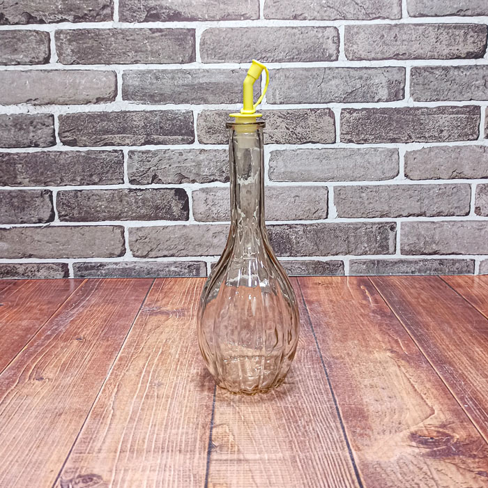 بطری روغن سورن درب رنگی شیشه گران