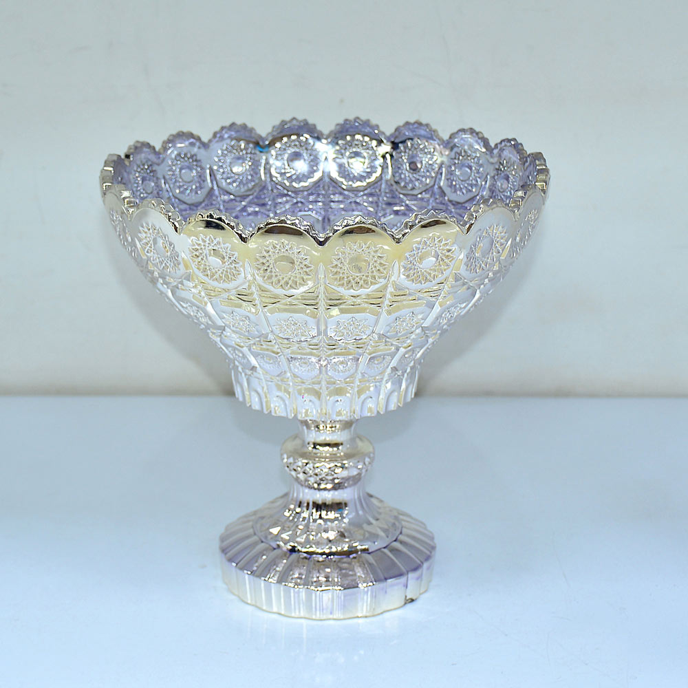 کاسه بزرگ پایه دار می جی نقره ای نوری تازه