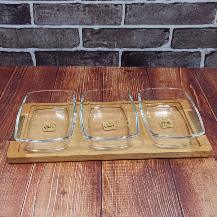 اردو خوری بزرگ 3 عددی پایه چوبی کد2252 لیمون