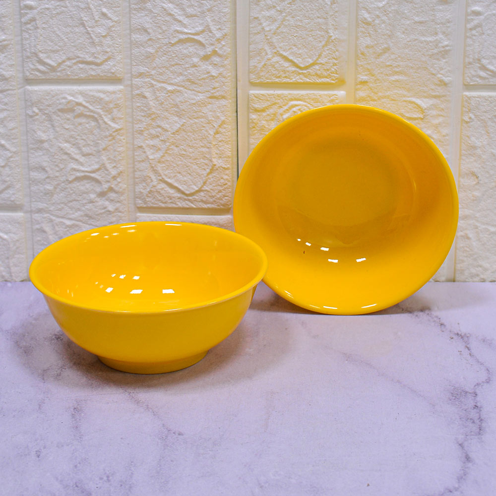 کاسه آبگوشت دو نفره گرد کد 203 ملامین زرد