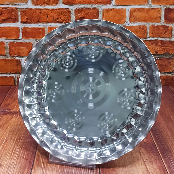 سینی استیل گرد کنگره سایز30 الیکا