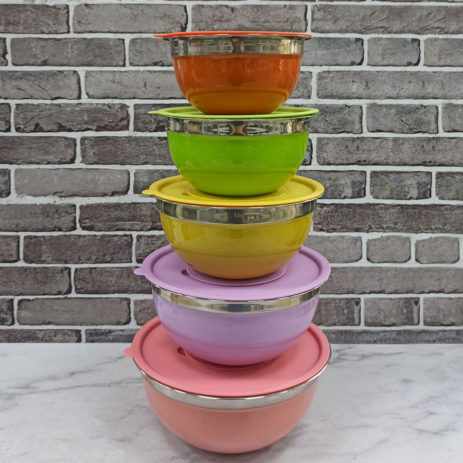 کاسه رنگی 5تکه رنده دار