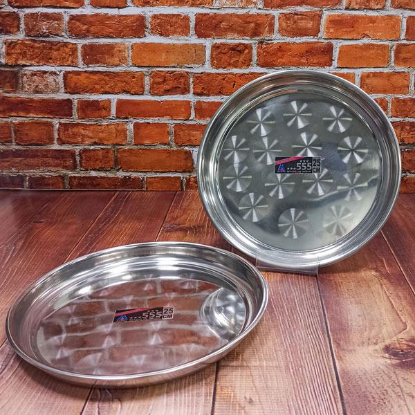 سینی گرد استیل هندی سایز25