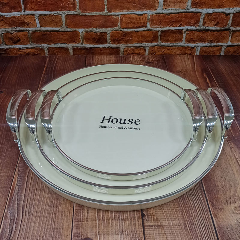 سینی پلاستیکی 3تکه مستطیل مات 3-532 