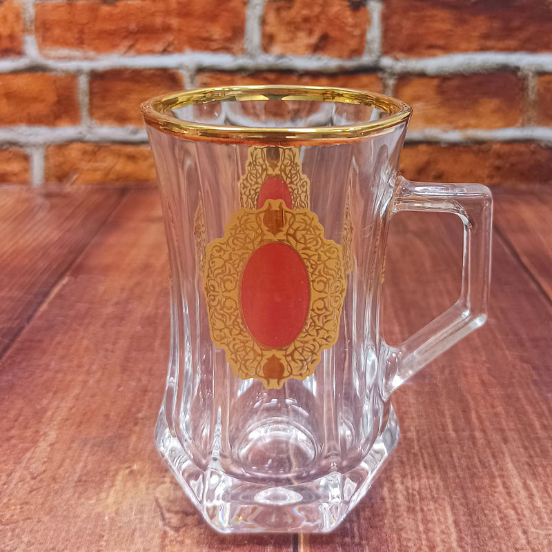 فنجان گالکسی لب طلا طرحدار چین
