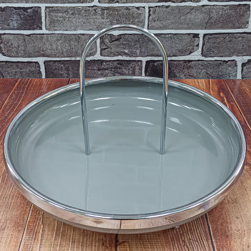 شیرینی خوری طوسی رینگ دار رویال هوم