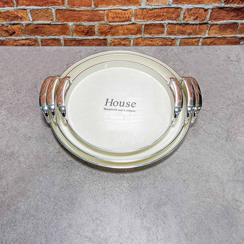 سینی پلاستیکی 3تکه گرد مات