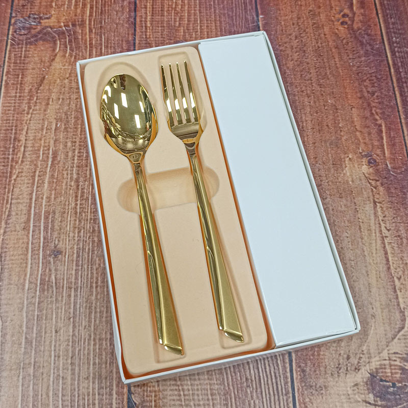 قاشق و چنگال کد131 طلایی یونیک