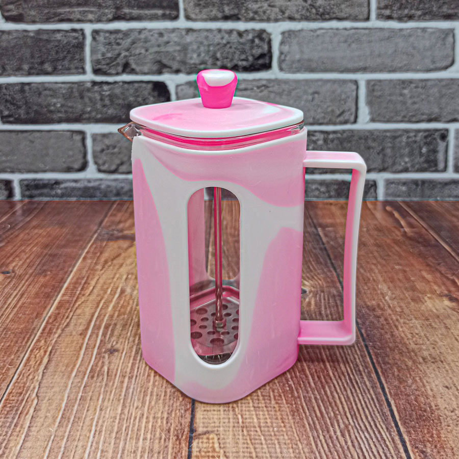 قوری فرنچ 600میل چهارگوش رنگی YITINA