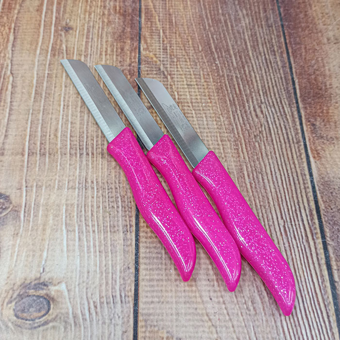 کارد تیغه کوتاه اره ای فله سرخابی اس.ام.ام(60عددی)