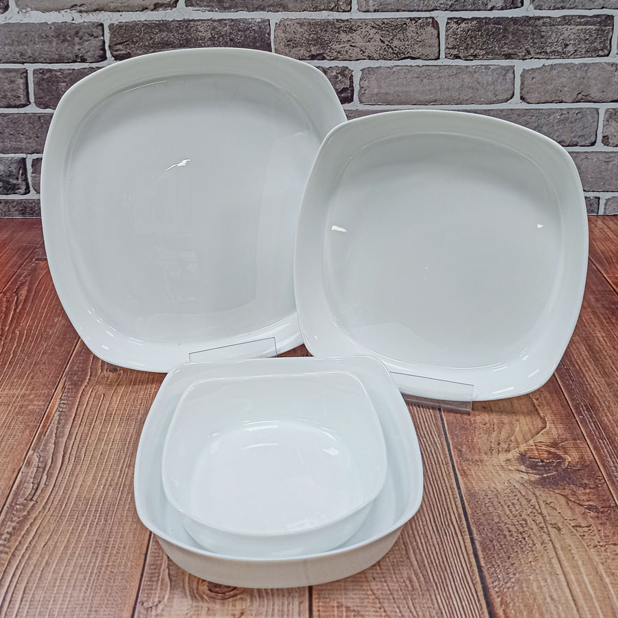 سرویس 4پارچه سفید مربع پارس اپال 