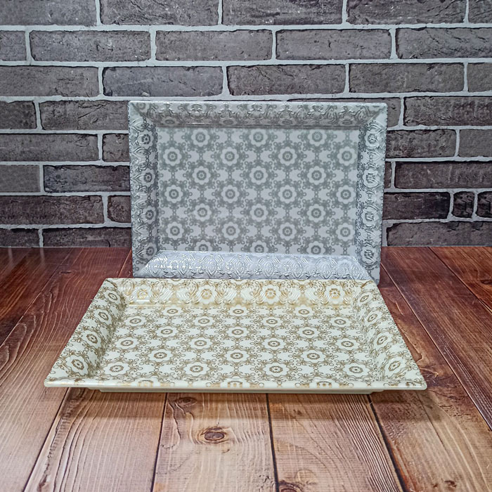 سینی ملامین طرح سنگ کد403 زعفرانیه 