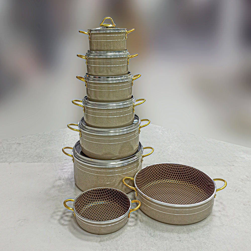 سرویس 14پارچه زنبوری ضرغام نسکافه ای