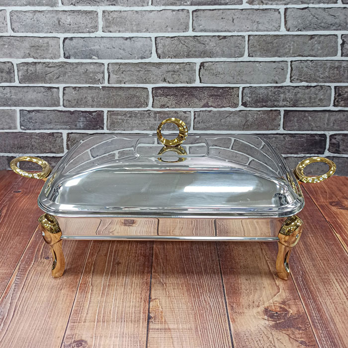 سوفله مستطیل بزرگ حلقه نگین یراق طلایی 13188 لیماک