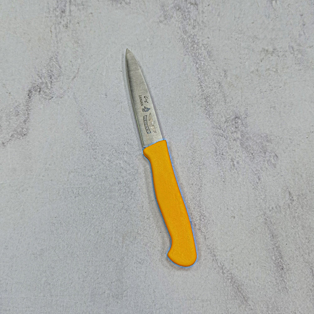 کارد دم دستی دسته زرد زنجان