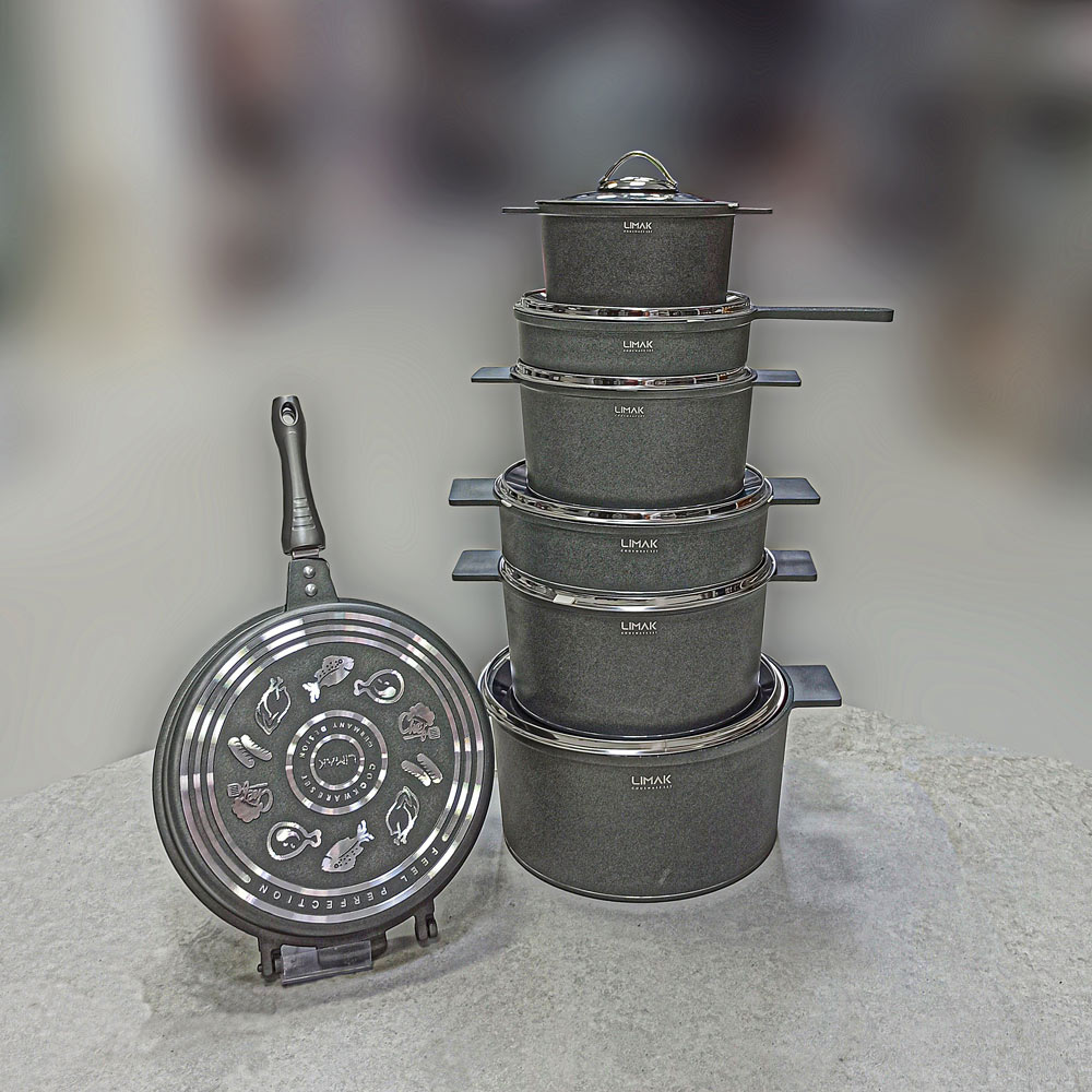 قابلمه 14پارچه طرح آلمان طوسی لیماک