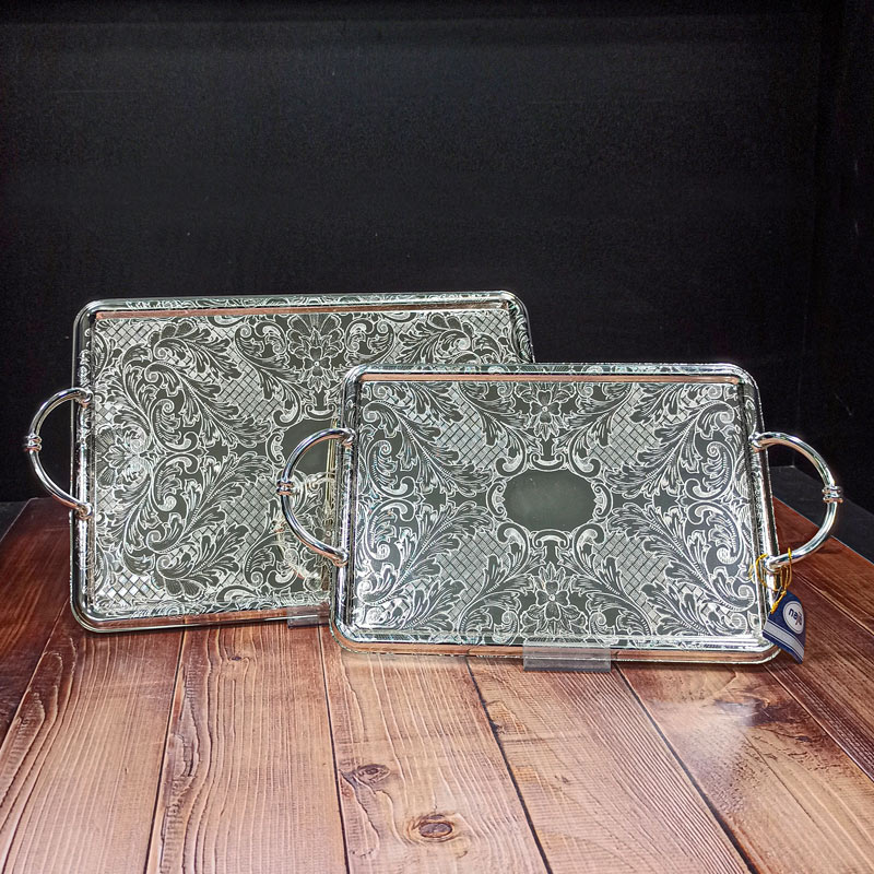 سینی 2تکه مستطیل سیلور کد5215 Najib