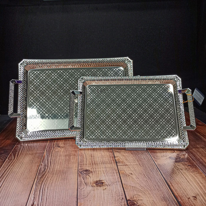 سینی 2تکه مستطیل سیلور کد4522 Najib