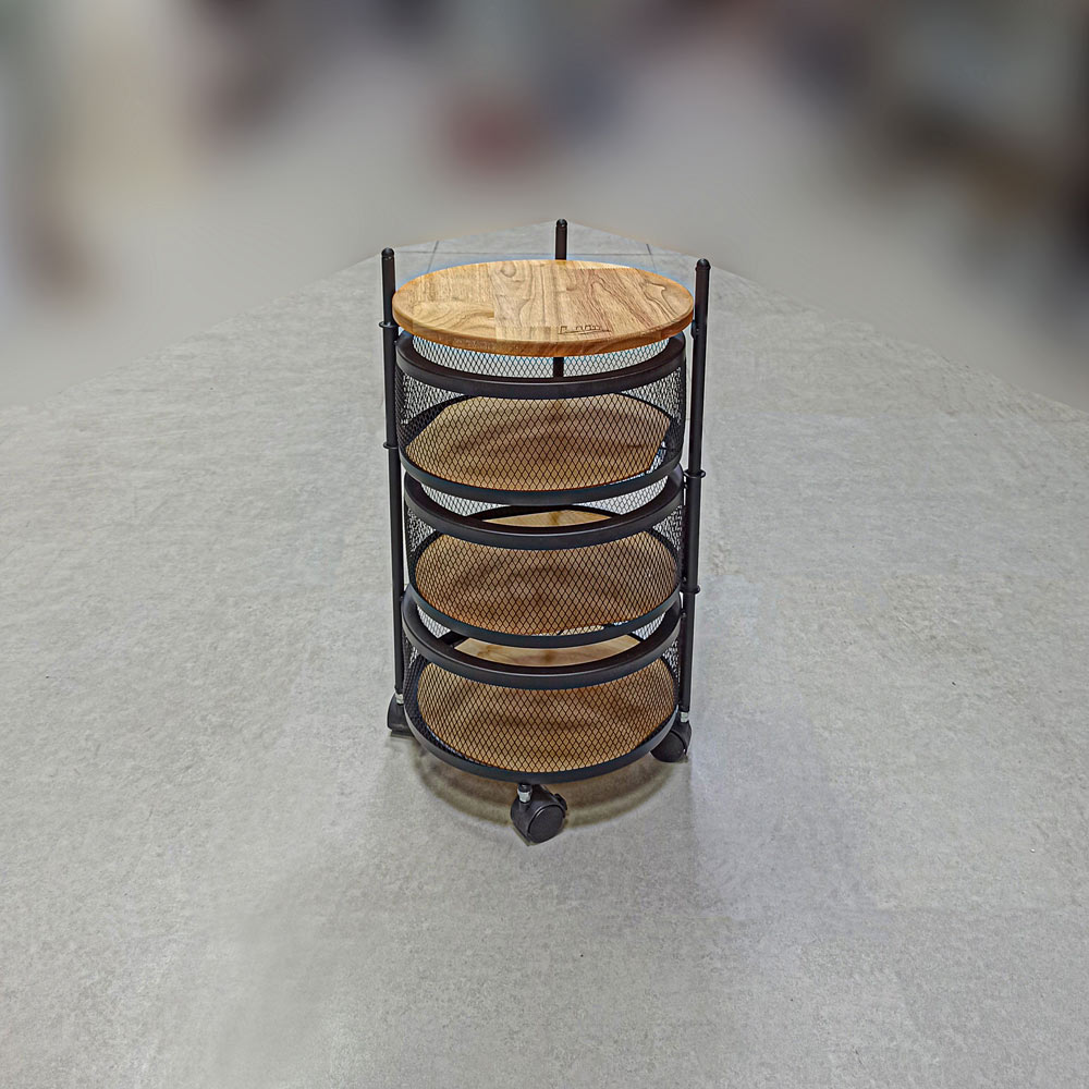 سبد سیب زمینی و پیاز 3طبقه توری گرد کارو