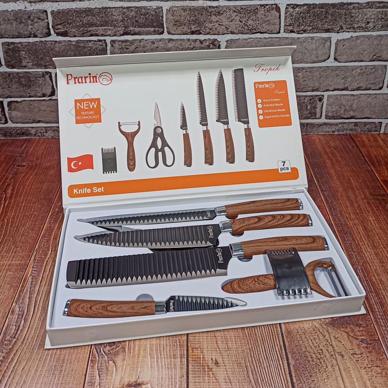 سرویس کارد 7پارچه طرح چوب پرارین ترک