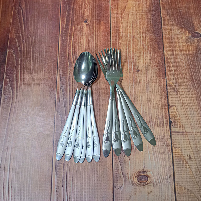 قاشق و چنگال غذاخوری طرح میخک سیسیلی 