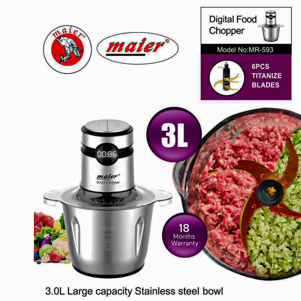 خردکن بدنه فلزی 3لیتر 600وات کد593 مایر 