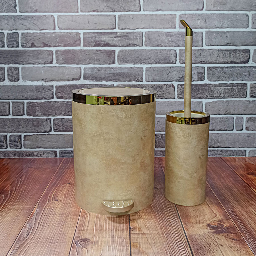 سرویس 2پارچه روشا طرح بتن کرم وانیلی هارمونی