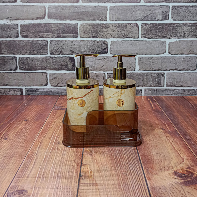 جا مایع و اسکاچ دو قلو طرح ماربل کرم طلایی هارمونی