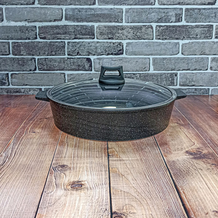 تابه دو دسته سایز32 مشکی درب پیرکس Hudson