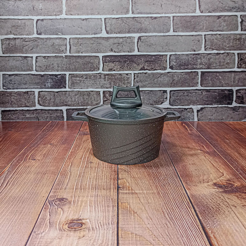 قابلمه سایز16 طوسی دسته فلزی درب پیرکس Hudson