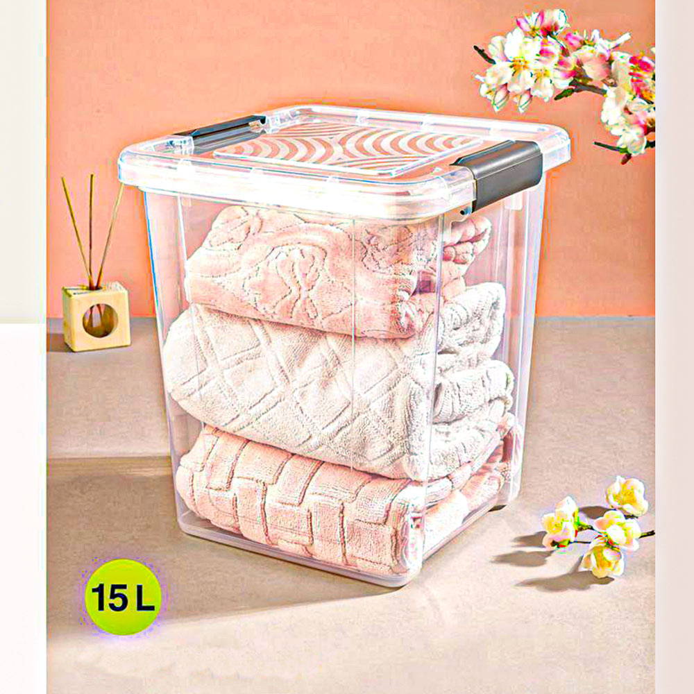 باکس مربع 15لیتری کد2403 لیمون