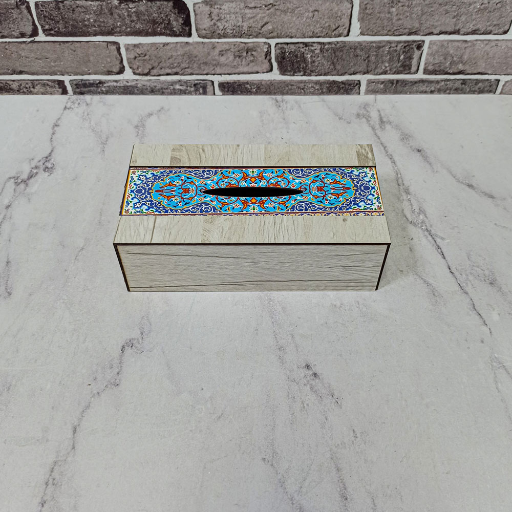 جا دستمال چاپی چوبی تمدن