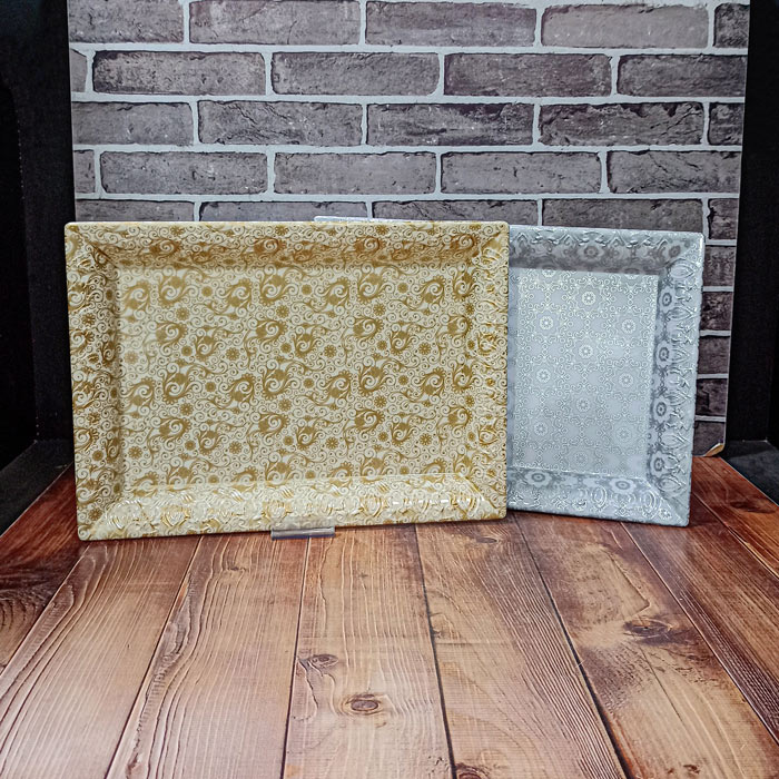 سینی ملامین طرح سنگ کد404 زعفرانیه 